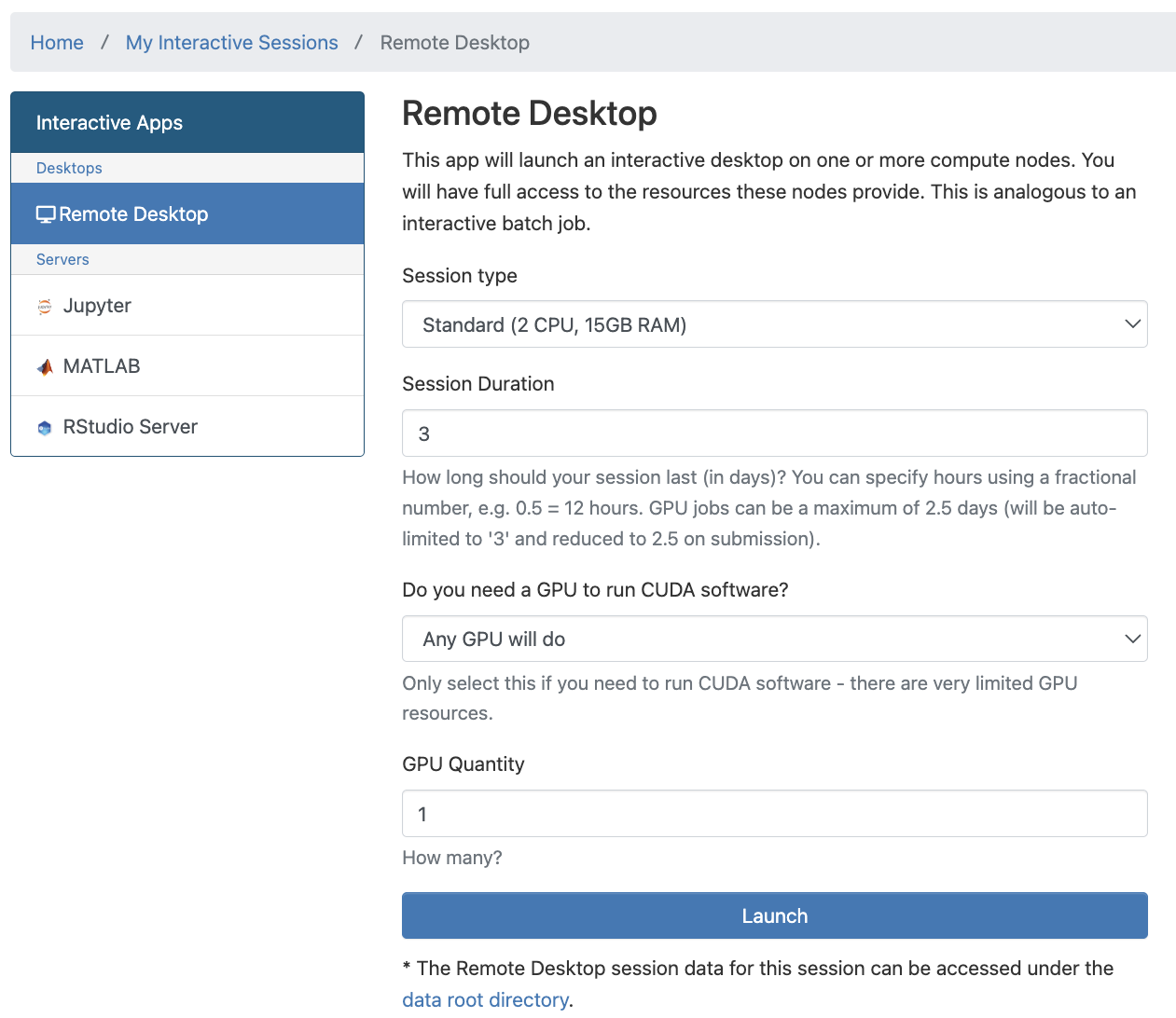 remote desktop form