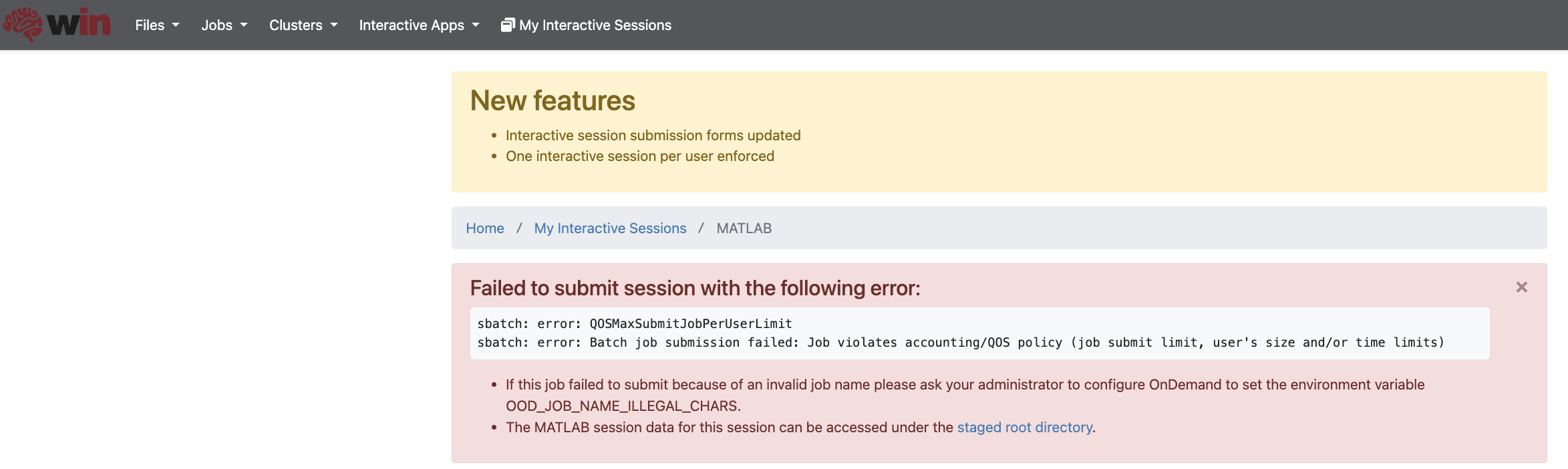 fair-share error log
