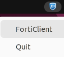 Image showing FortiClient menubar icon options