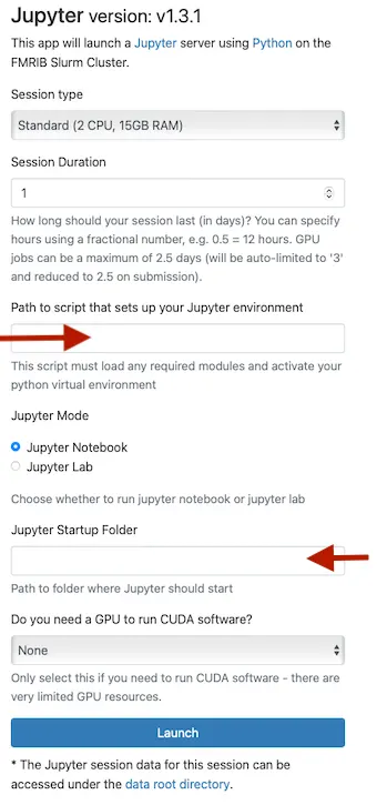 Jupyter Session Configuration