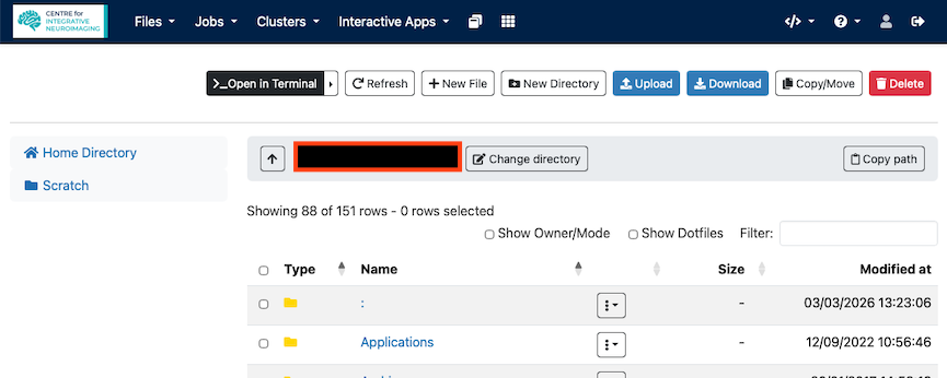 Open OnDemand file browser