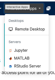 OOD Interactive Apps menu